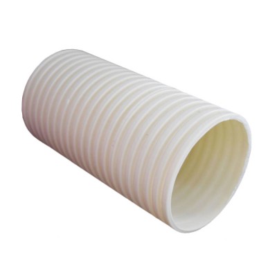 White Pvc -u Double Wall Corrugated Pipe Pvc Pipe Fittings Pn16 Plastic Socket Connection Drainage Pipe