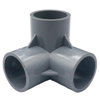 Plastic Pvc 3 Way Elbow Equal Diameter Tee High-quality Material Socket Pipe Fittings Diy Handmade Accessories